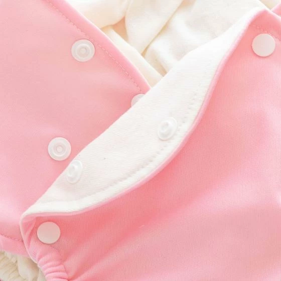 Fralda Ecologica Reutilizavel Praia Piscina Com Absorvente Para Bebe Tamanho P M G Rosa Bebe - Mais Que Baby - Image 2