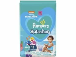 Pampers® Fralda Para Piscina Descartável Pampers Splashers - Baby Shark De 9 A 15kg Tam. M-G 11 Unidades