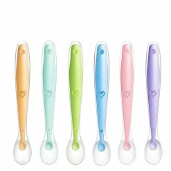 Ksalfye Baby Silicone Soft Spoons| Training Feeding For Kids Toddlers Children And Infants| Bpa Free 6 Pack| Great Gift Set |gum-friendly First Stage