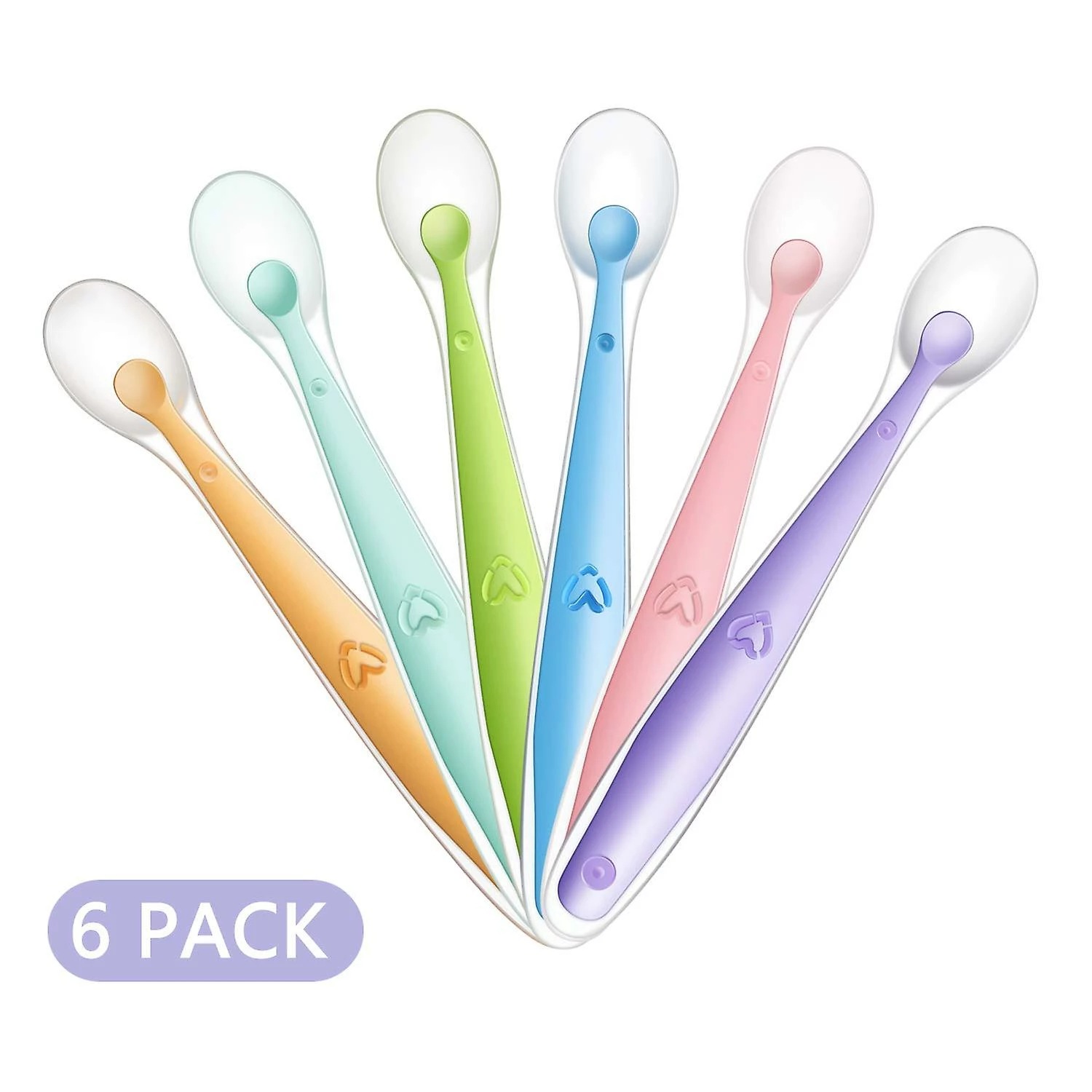 Ksalfye Baby Silicone Soft Spoons| Training Feeding For Kids Toddlers Children And Infants| Bpa Free 6 Pack| Great Gift Set |gum-friendly First Stage - Image 2
