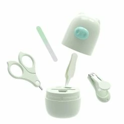 Wabjtam Baby Nail Set, 4 In 1 Baby Nail Care Set, Baby Nail Clippers, Scissors, Baby Nail File And Tweezers For Baby Boys And Girls (green)