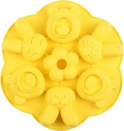 Unbranded Silicone Baby Food Storage Container Silicone Cake Mold Cartoon Steamed Cake Mold Baby Food Supplement Mold