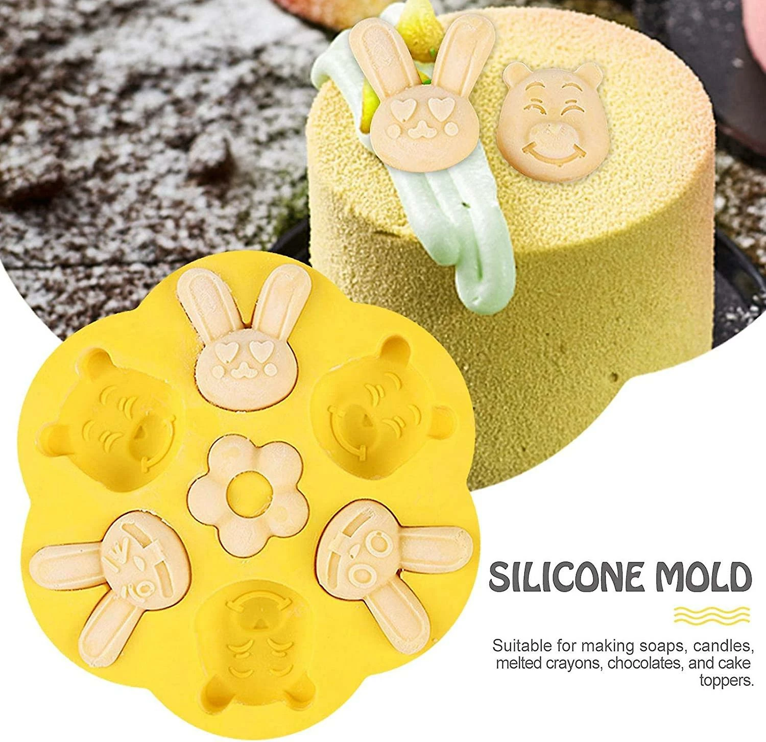 Unbranded Silicone Baby Food Storage Container Silicone Cake Mold Cartoon Steamed Cake Mold Baby Food Supplement Mold - Image 2