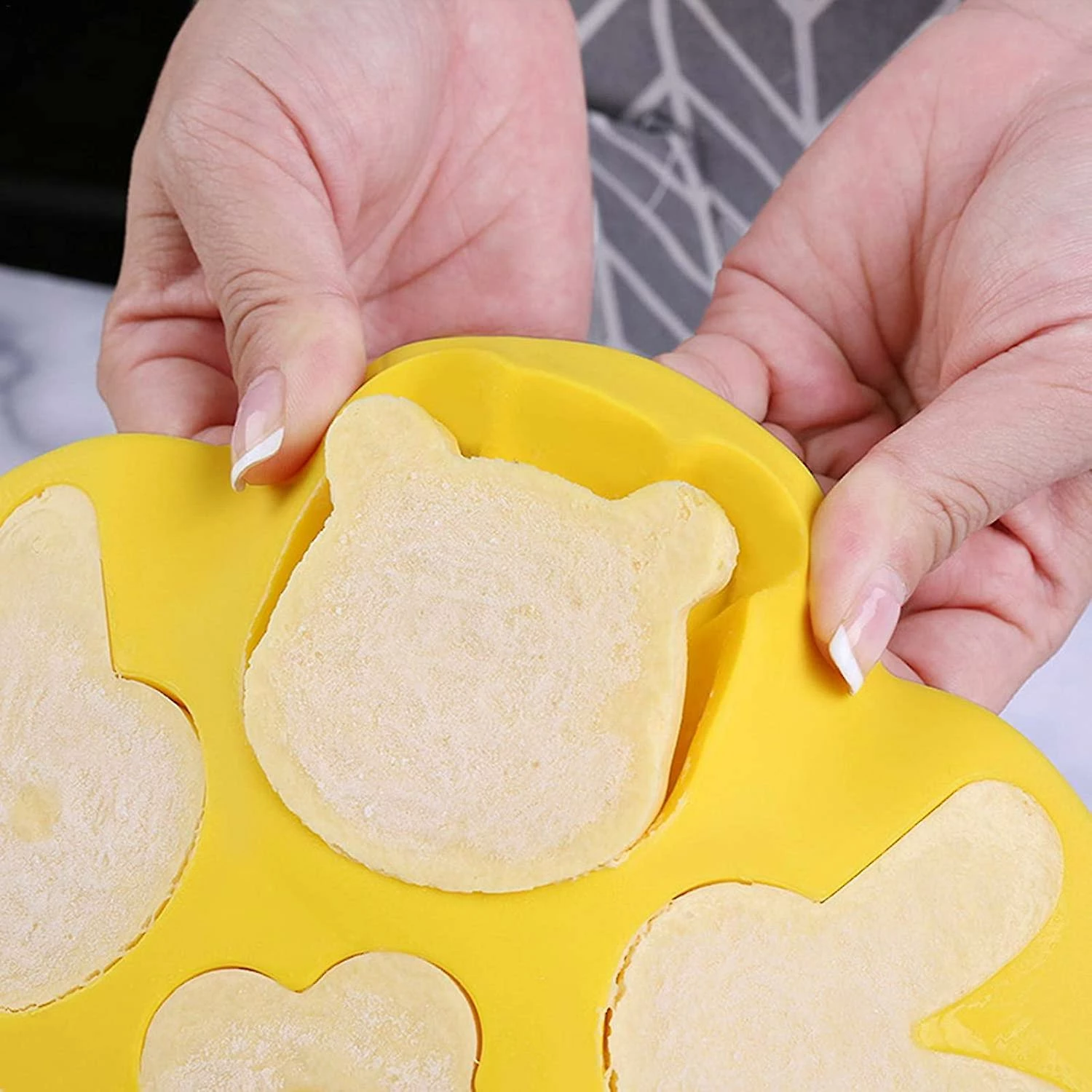 Unbranded Silicone Baby Food Storage Container Silicone Cake Mold Cartoon Steamed Cake Mold Baby Food Supplement Mold - Image 5