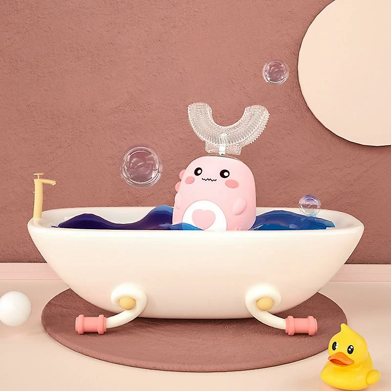 Unbranded Yaju Electric Toothbrush Kidschildren's U-shaped Electric Toothbrush Baby Sonic Mute Soft Hair U-shaped Toothbrush 2-6-12 Years Old Tooth Cleaner(1pc - Image 4