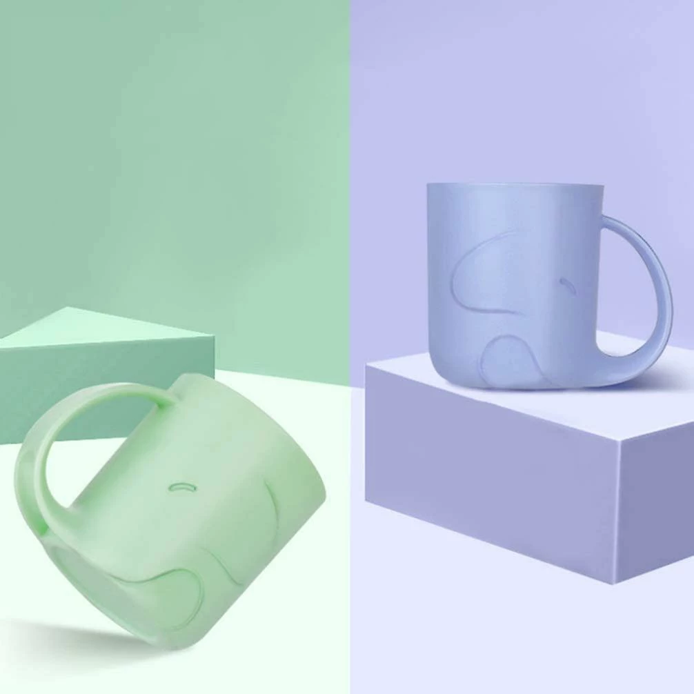 Unbranded Tooth Cup Plastic With Handle Cartoon Toothbrush Holder Home Baby Care Products 10.3*7.4cm Green - Image 2