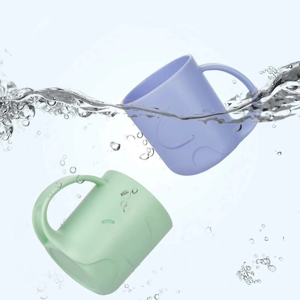 Unbranded Tooth Cup Plastic With Handle Cartoon Toothbrush Holder Home Baby Care Products 10.3*7.4cm Green - Image 3