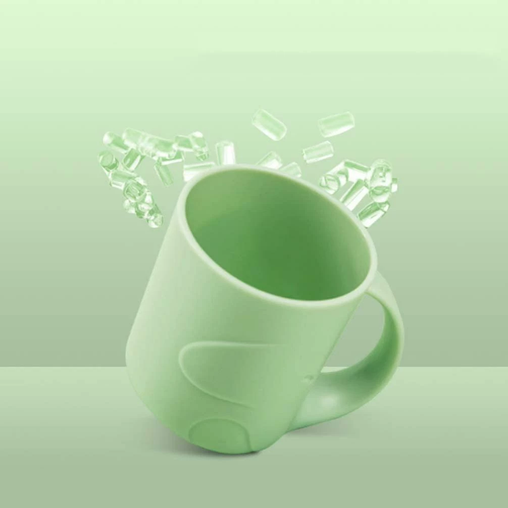 Unbranded Tooth Cup Plastic With Handle Cartoon Toothbrush Holder Home Baby Care Products 10.3*7.4cm Green - Image 4