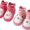 Unbranded 2 Pairs Of Baby Socks Toddler Slippers Cotton Warm Shoes Soft Sole Non Slip
