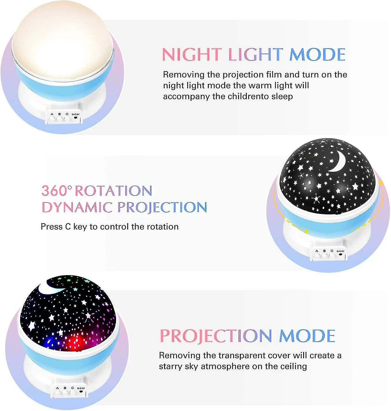 Unbranded 360 Led Starlight, Starlight Projector Star Sleeping Aid Baby For Children - Image 3
