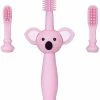 Renekton Baby Toothbrush, Toddler Toothbrush Baby Toothbrush With 2 Pcs Replacement Heads