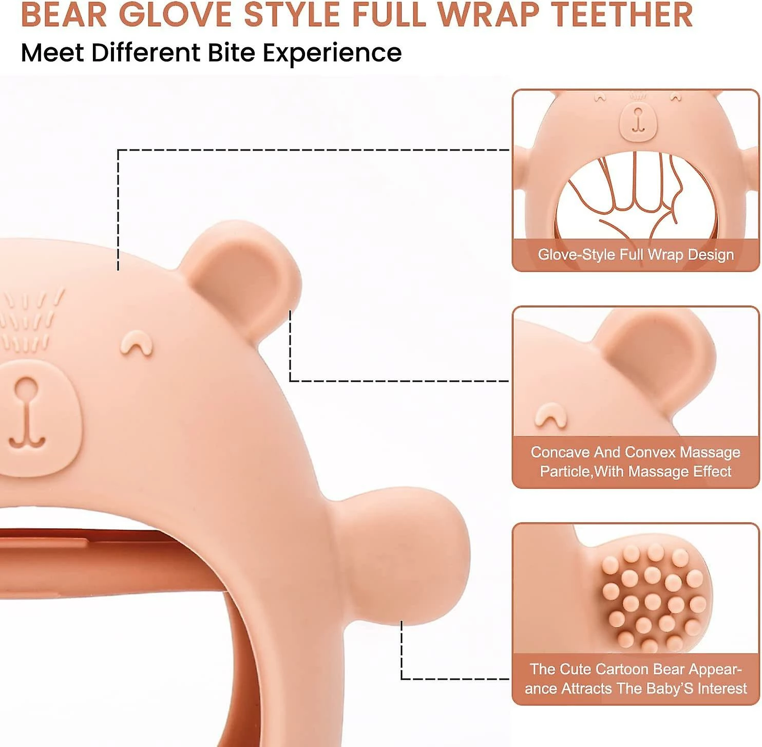 Unbranded Silicone Baby Teeth Toy For Babies 3 Months+, Anti-drop Silicone Baby Mittens Teeth For Tooth Pain Relief, Baby Chew Toys For Sucking Needs, Bpa Free1 - Image 2