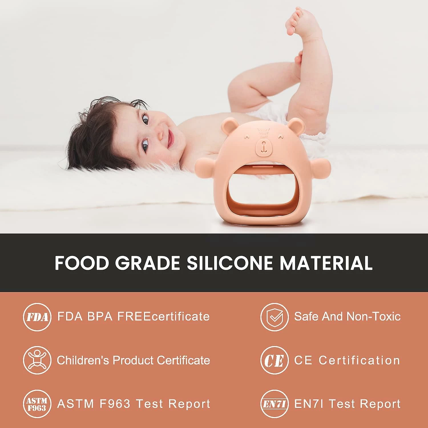 Unbranded Silicone Baby Teeth Toy For Babies 3 Months+, Anti-drop Silicone Baby Mittens Teeth For Tooth Pain Relief, Baby Chew Toys For Sucking Needs, Bpa Free1 - Image 4