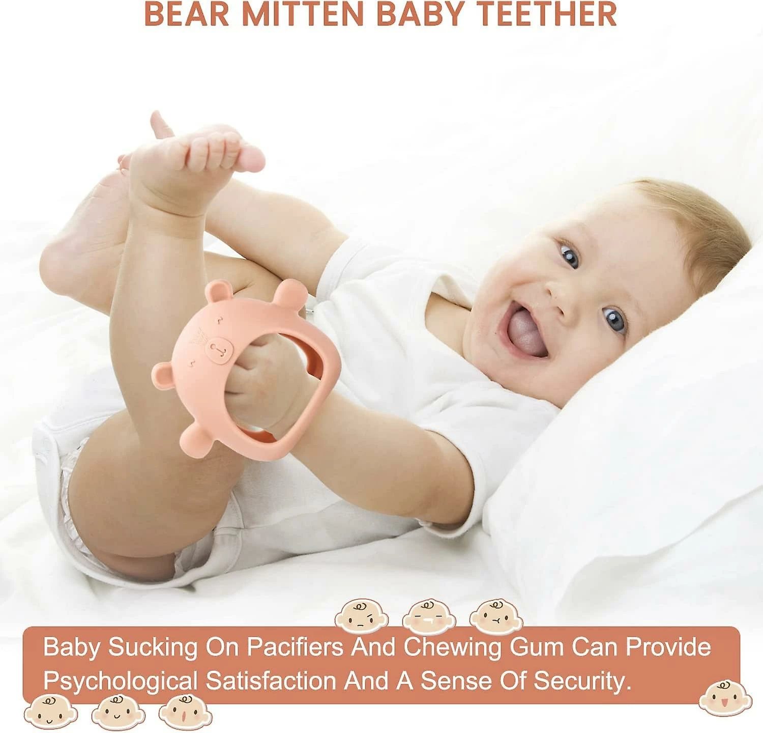 Unbranded Silicone Baby Teeth Toy For Babies 3 Months+, Anti-drop Silicone Baby Mittens Teeth For Tooth Pain Relief, Baby Chew Toys For Sucking Needs, Bpa Free1 - Image 5