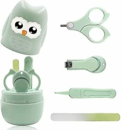 Unbranded 4 In 1 Baby Manicure Kit With Cute Case, Baby Nail Clippers, Scissors, Nail File