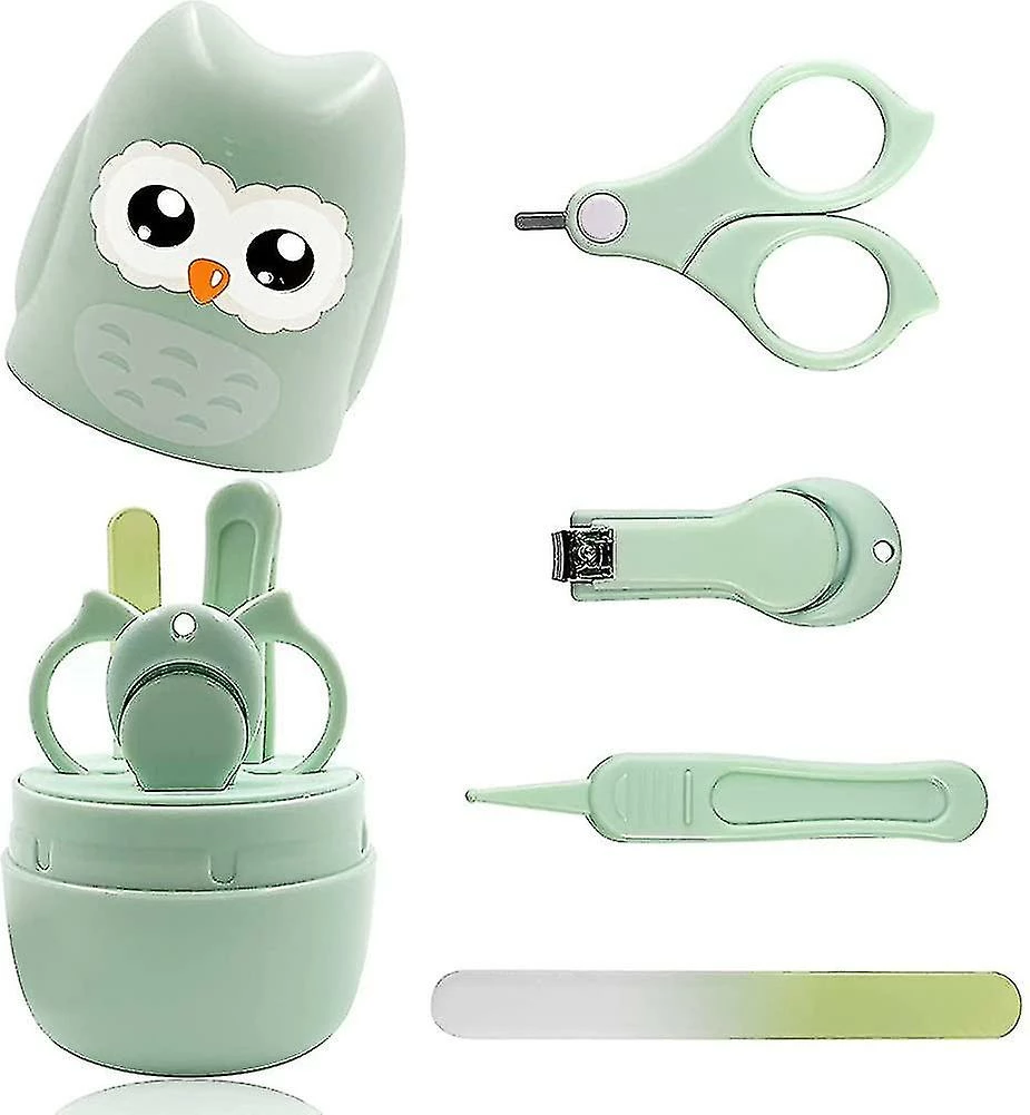 Unbranded 4 In 1 Baby Manicure Kit With Cute Case, Baby Nail Clippers, Scissors, Nail File