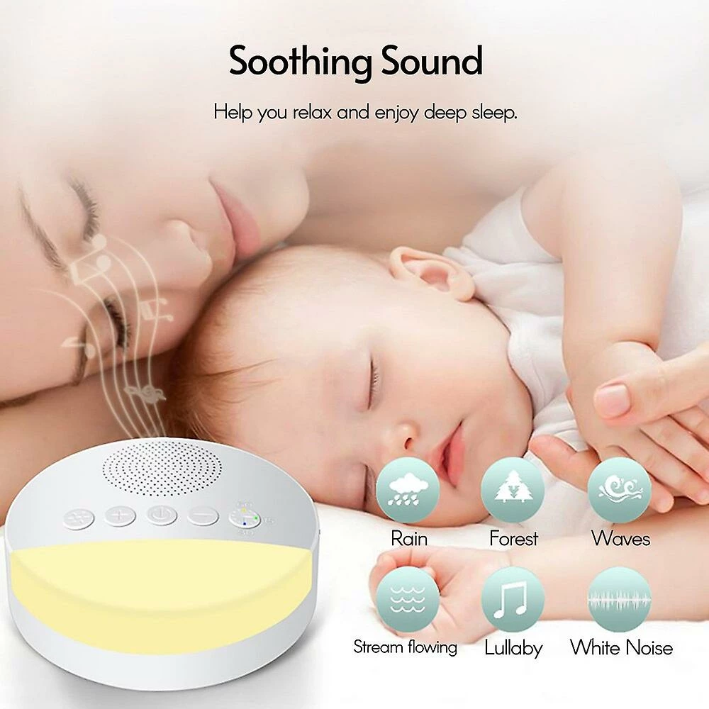 Unbranded White Noise Sleep Machine Built-in 6 Soothing Sound Soft Breath Light 15/30/60 Intelligent Timing For Baby Adult Office Travel - Image 5