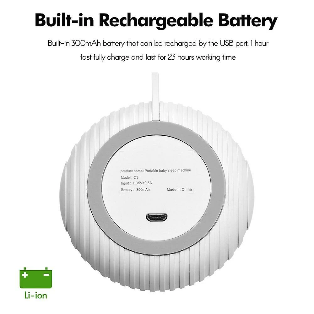 Unbranded Portable Baby Sleep Machine White Noise Sound Machine 10 Soothing Sounds 15/30/60min Timer Volume Adjustable Usb Rechargeable - Image 5