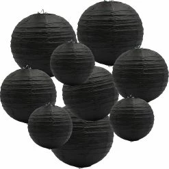 Unbranded Round Hanging Paper Lanterns Decorations For Party Wedding Birthday Baby Showers Supplies, 12'', 10'', 8'', 9 Pack