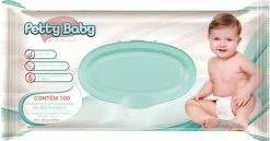 Lenço Toalha Umedecido Petty Baby Flip Top Com 100 Unidades