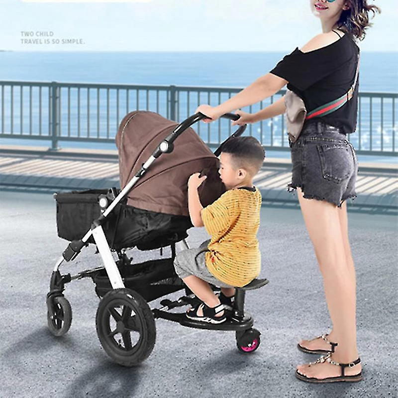 Unbranded Miman Trailing Small Tail Car Double Big Child Baby Stroller Second-child Artifact