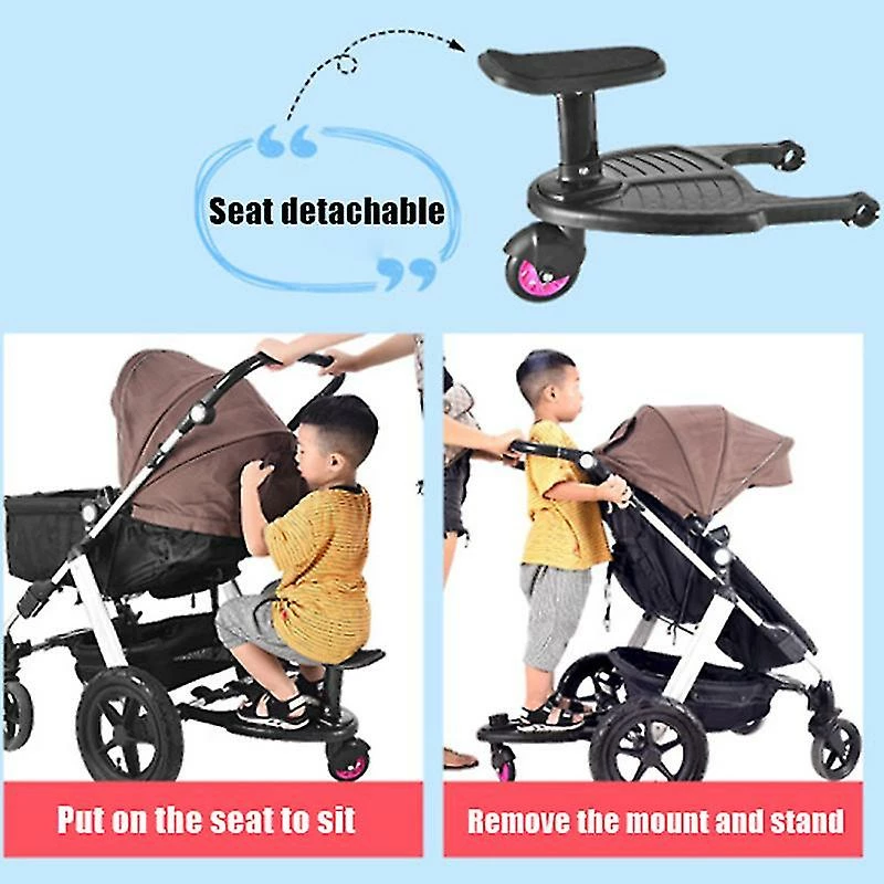 Unbranded Miman Trailing Small Tail Car Double Big Child Baby Stroller Second-child Artifact - Image 3