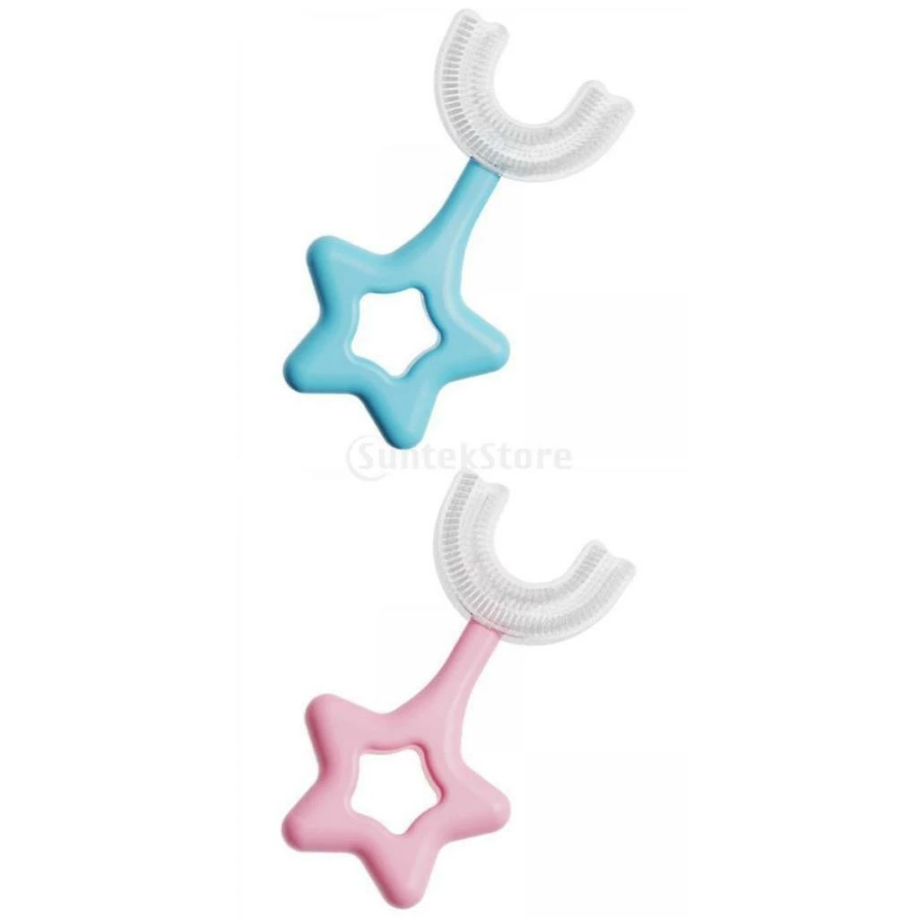 Unbranded 2x U Shape Kid Baby Toothbrush Brush Manual Soft Bristles For Age 2 To 6 - Image 2