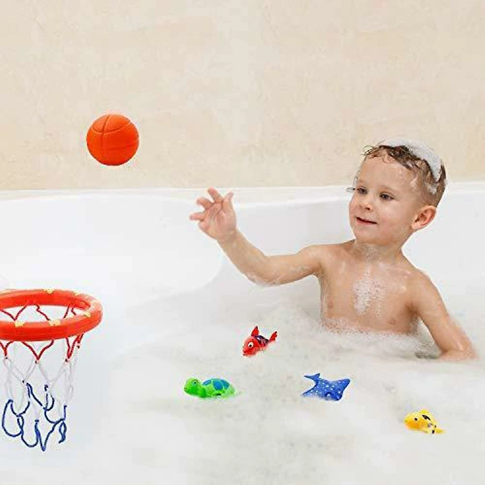 Island Bathtub Fun Basketball Hoop Balls Set Bathroom Shooting Game Toy For Toddler Kids Children Baby Bath Tub - Image 5