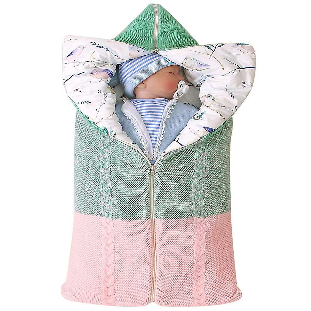 Sxbd Newborn Bunting Bag Baby Sleeping Bag Swaddle Warm Winter Blanket Envelope Zipper