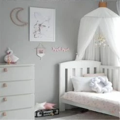 Hcankcan Emium Mosquito Mesh With Stars 240cm High (white )bedroom Decoration For Baby Child Round Dome