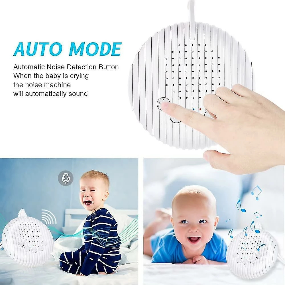 A Smile White Noise Machine, 10 Soothing Natural Sound Therapy Portable Sleep Sound Machine, Usb Rechargeable Baby Sleep Machine - Image 5