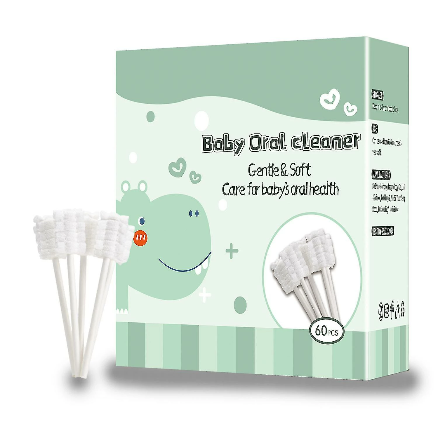 A Smile Baby Toothbrush Disposable Infant Toothbrush Clean 60pcs