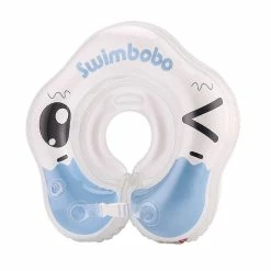 Unbranded 1 Set Baby Swim Ring Neck Ring Newborn Infant Swimming Collar Inhaled Water Proof Baby Neck Ring Adjustable Baby Swim Collar For Baby Infant Use (blue
