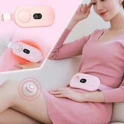 Lequeen Warm Belt Girl Aunt Pain Warm Baby Menstrual Stomach Pain Heating Massager