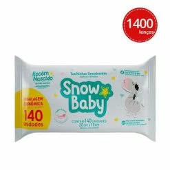 Kit Lenço Umedecido Snow Baby Recém Nascido 140 Unidades - 10 Unidades