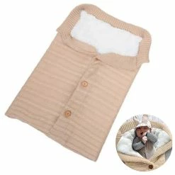 Sxbd Unisex Baby Cobertores Bebê Macio Grosso Velo Malha Bebê Meninas Carrinho Embrulha Acessório Bebê Recém-nascido