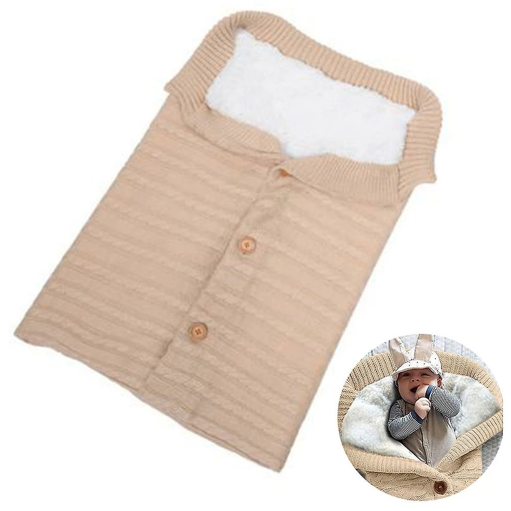 Sxbd Unisex Baby Cobertores Bebê Macio Grosso Velo Malha Bebê Meninas Carrinho Embrulha Acessório Bebê Recém-nascido