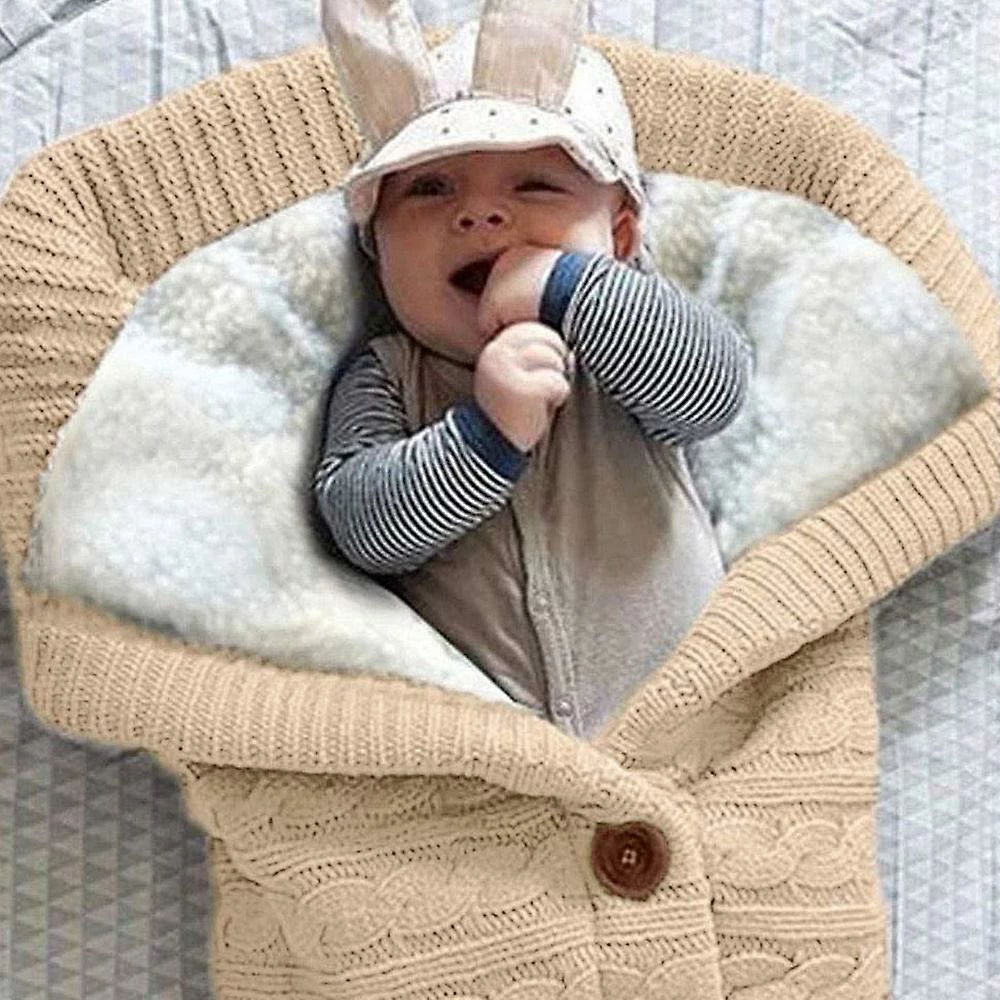 Sxbd Unisex Baby Cobertores Bebê Macio Grosso Velo Malha Bebê Meninas Carrinho Embrulha Acessório Bebê Recém-nascido - Image 3