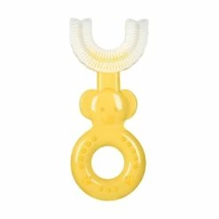 MARSKE Cartoon Handheld 360 U-shaped Baby Toothbrush Soft Silicone Teeth Brush Kids