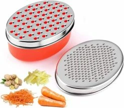 Unbranded Cheese Grater With Food Storage Container And Lid Vegetable Choppershredder For Cheese & Vegetables (black)