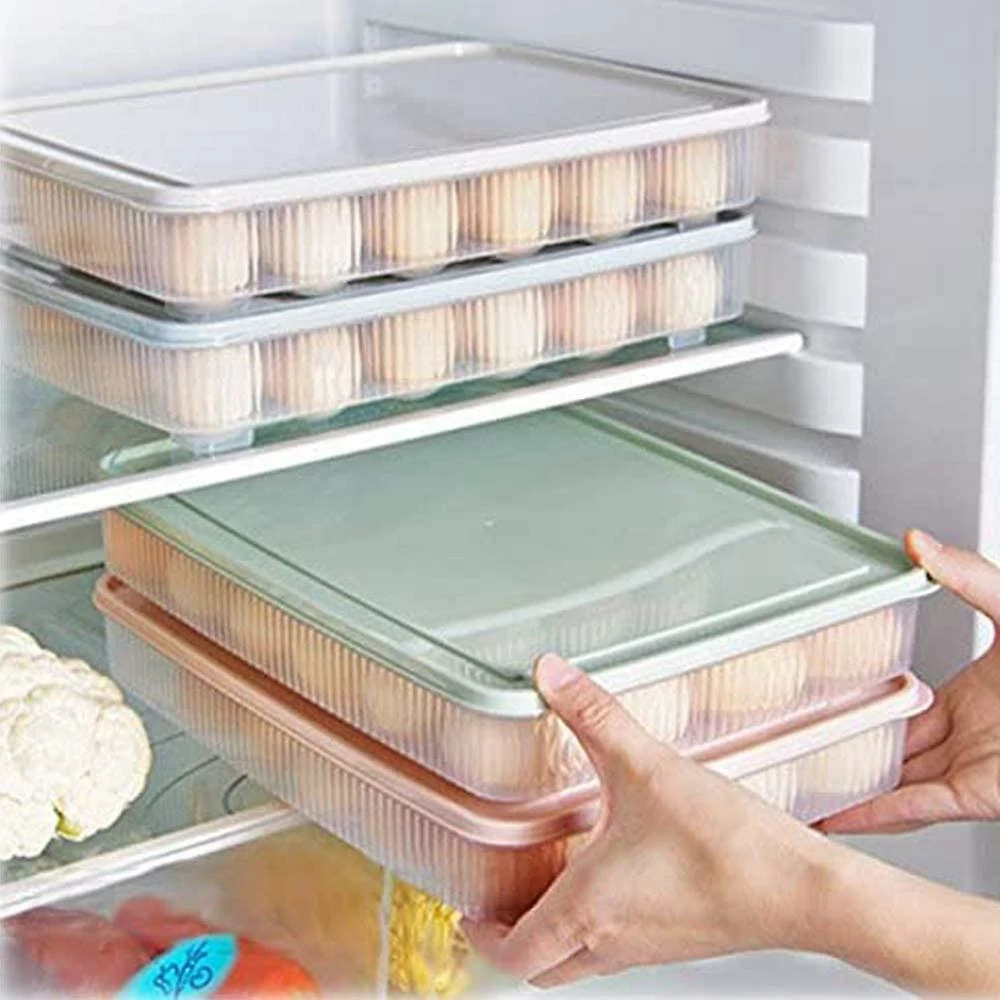 Unbranded 2 Pcs Egg Box Egg Storage Box Kitchen Fridge Egg Container With Lid Storage Container For 24 Eggs For Kitchen Camping Picnic Food Storage - Image 4