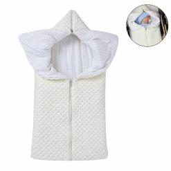 Giveuphesit 1 Pcs Baby Swaddle Cobertor Fleece Forrado Wearable Bebê Malhado Carrinho De Bebê Envoltório De Soneca Mais Algodão, Newborn Thick Soft Warm Sleep Sack