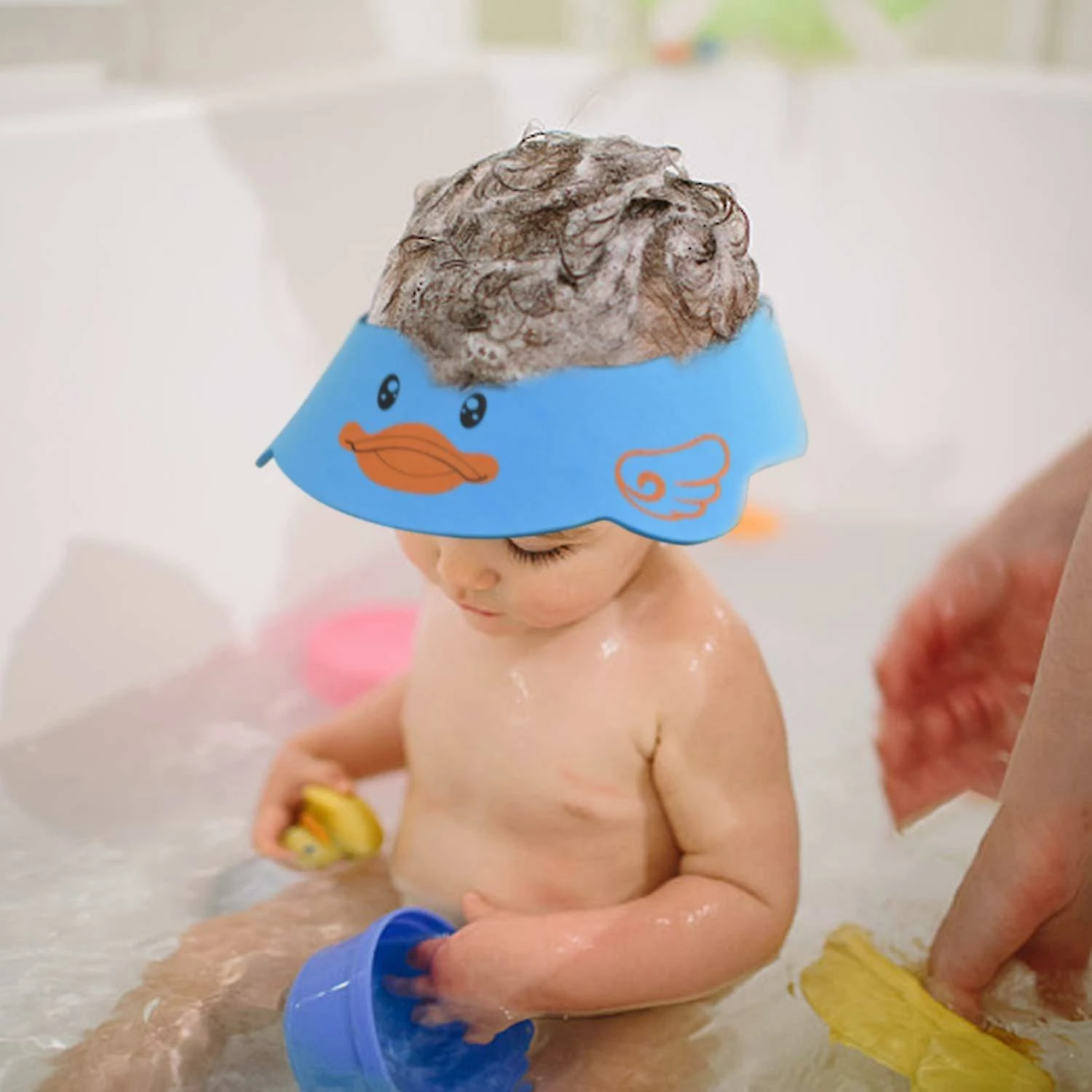Yaqinuo Baby Safe Shampoo Cap, Pack Of 3, Adjustable Baby Shampoo Protection Shower Cap - Image 5
