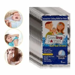 Sl Chang 10pcs/lot 2020 Lower Temperature Medical Cooling Patches Baby Fever Down Plaster Migraine Headache Pad Ice Gel Polymer Hydrogel