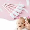 Manchalk 30pcs Baby Tongue Cleaner Disposable Gauze Toothbrush Paper Rod Infants Oral Clean