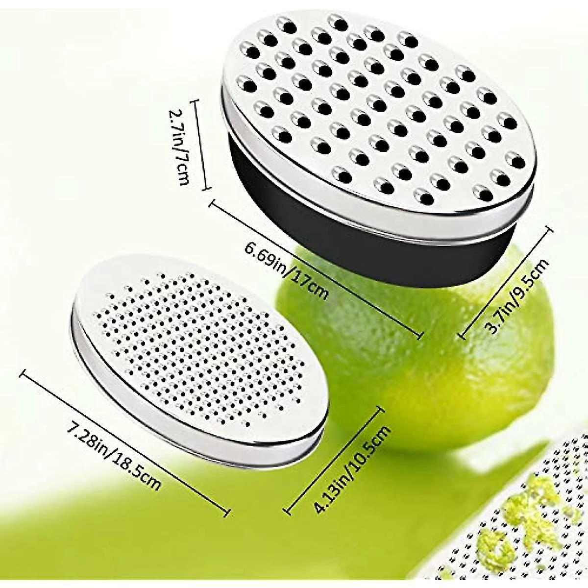 Unbranded Cheese Grater With Food Storage Container And Lid Vegetable Choppershredder For Cheese & Vegetables (black) - Image 2