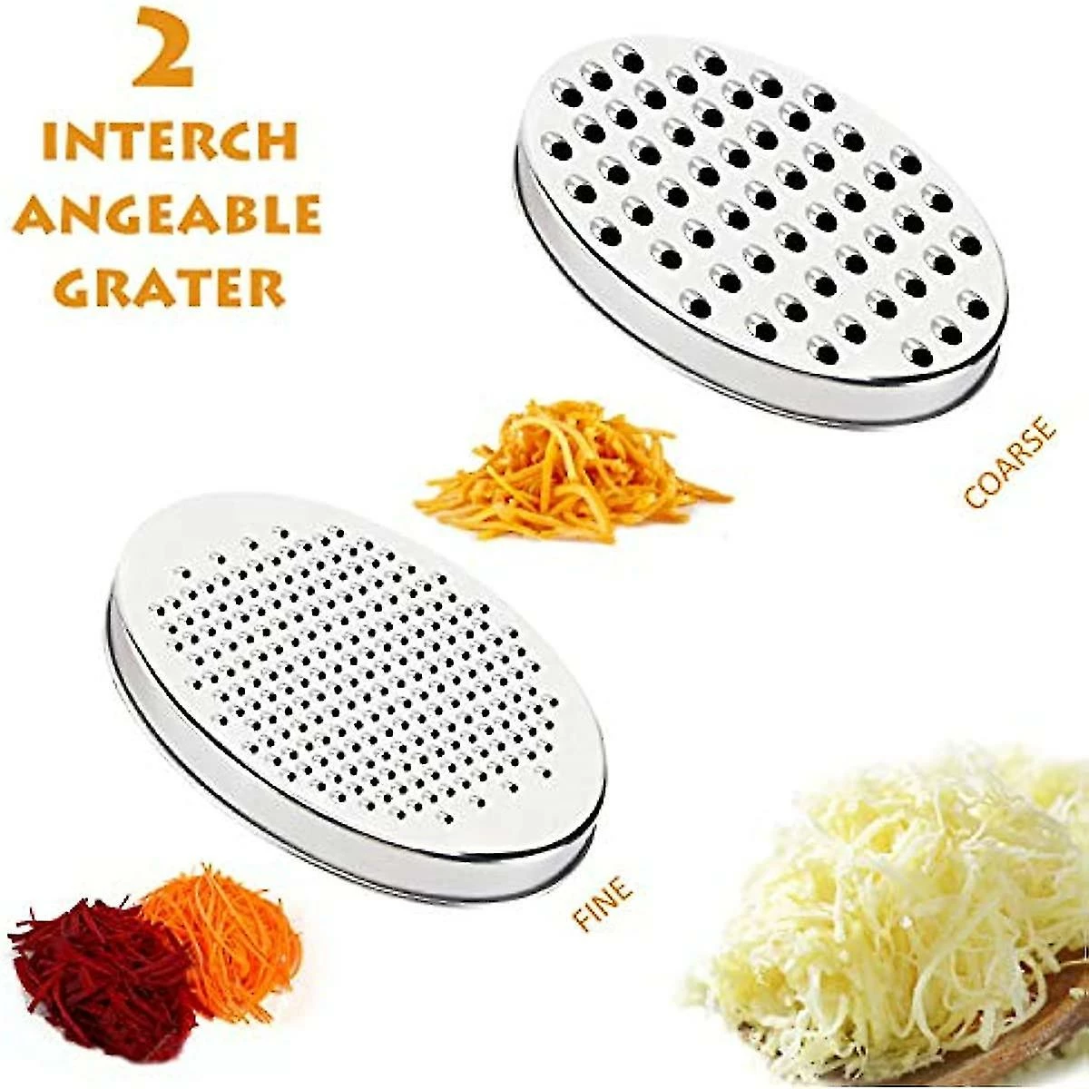 Unbranded Cheese Grater With Food Storage Container And Lid Vegetable Choppershredder For Cheese & Vegetables (black) - Image 3