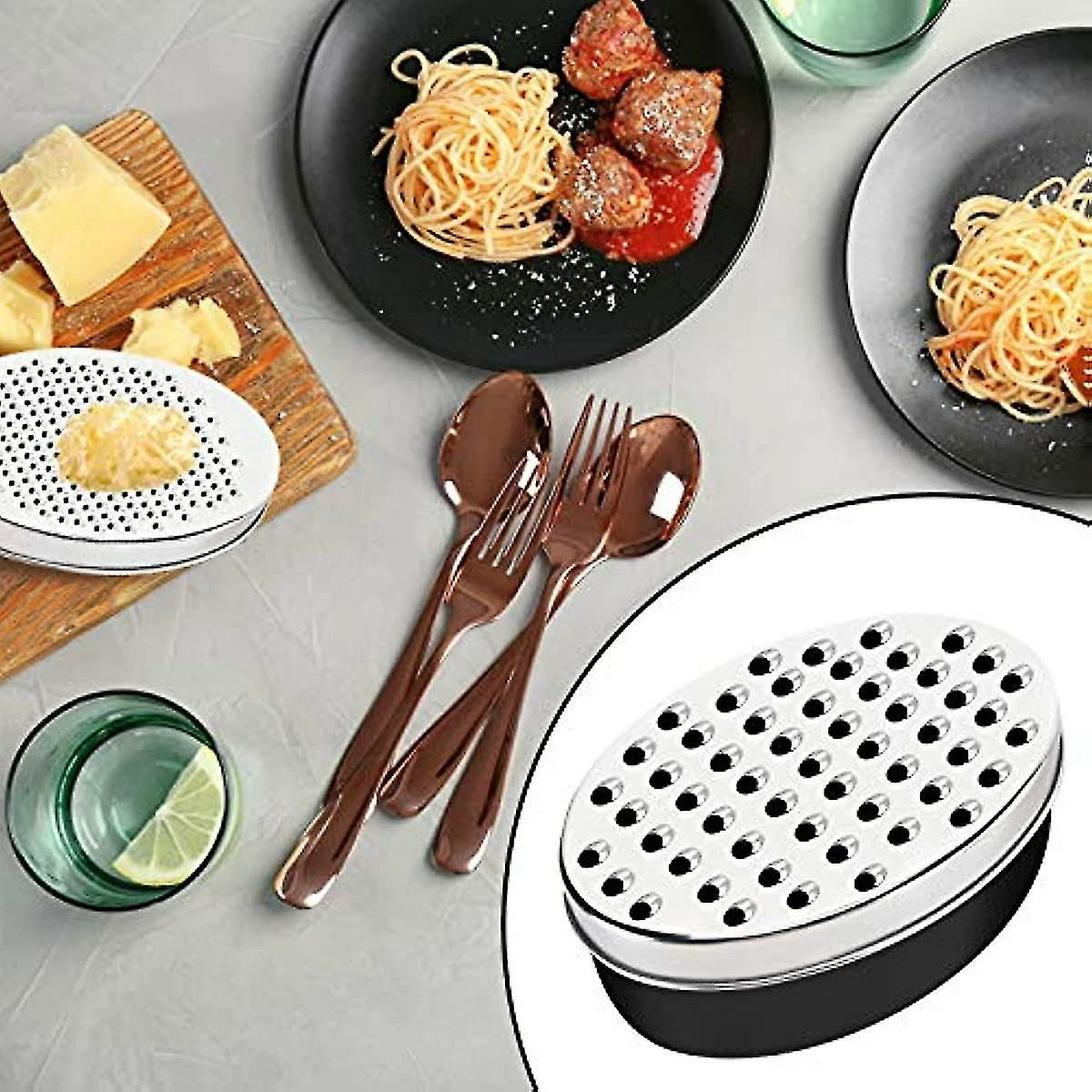 Unbranded Cheese Grater With Food Storage Container And Lid Vegetable Choppershredder For Cheese & Vegetables (black) - Image 4