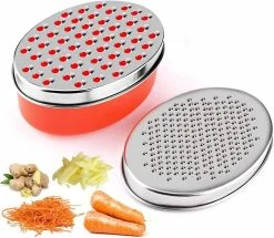 Unbranded Cheese Grater With Food Storage Container And Lid Vegetable Choppershredder For Cheese & Vegetables (black)