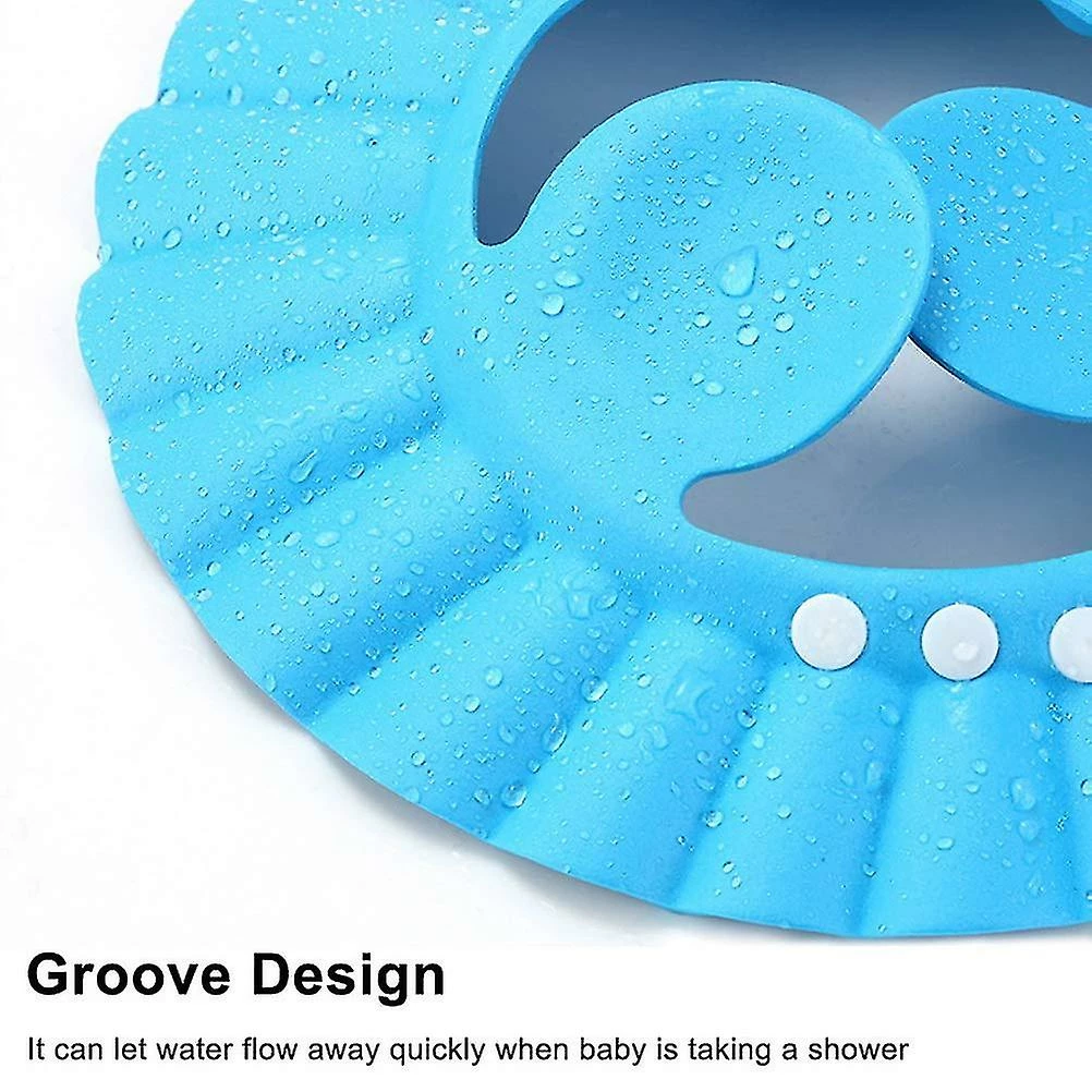 Mryenc 3pcs Baby Shower Caps,3 Colors Baby Bathing Hat Kids Adjustable Shower Cap Kids - Image 4